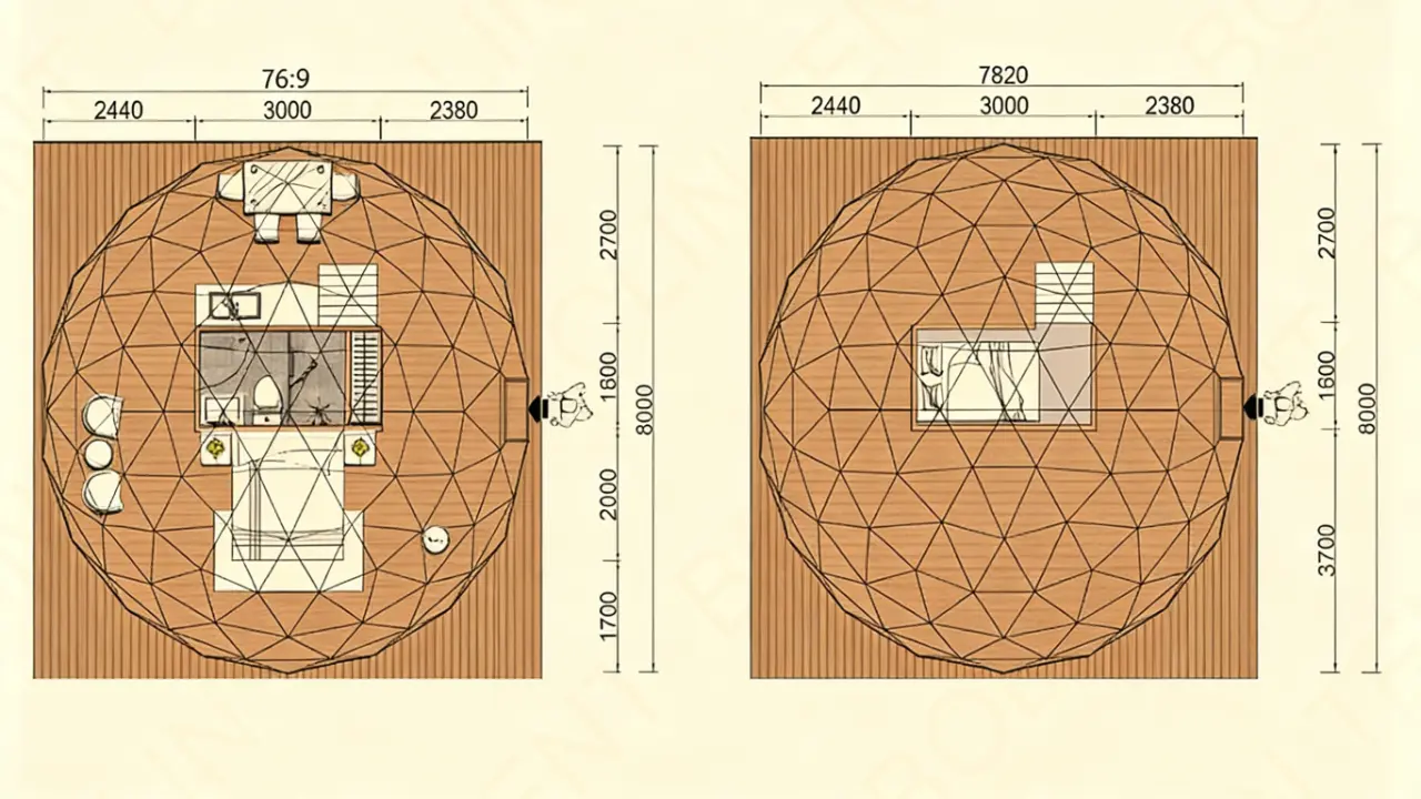 8m dome tent
