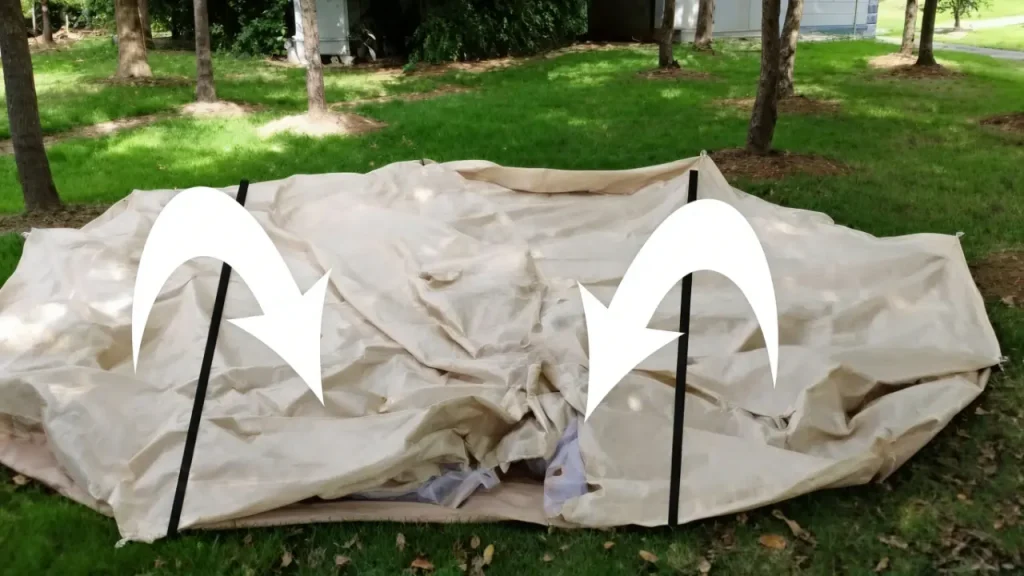 bell tent set up