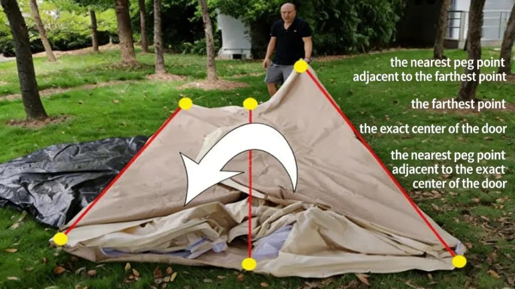 bell tent set up