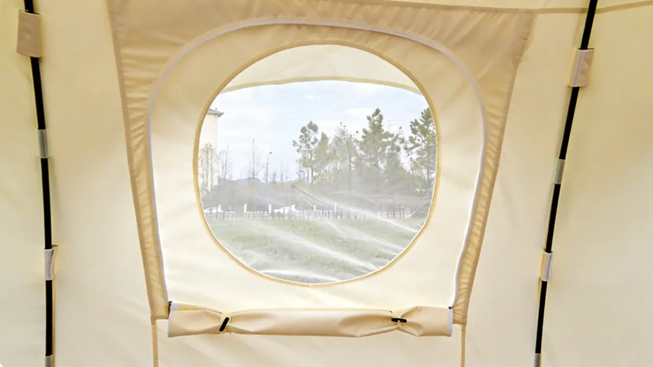 bell tent with stove hole