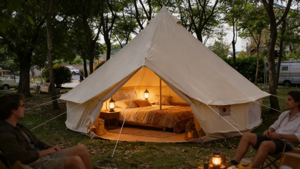 boutique camping bell tent