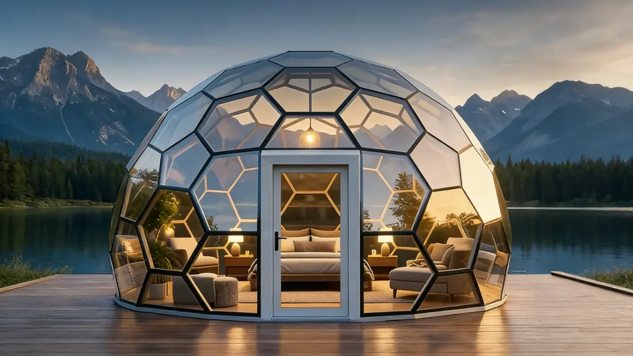 extra large glass dome with base