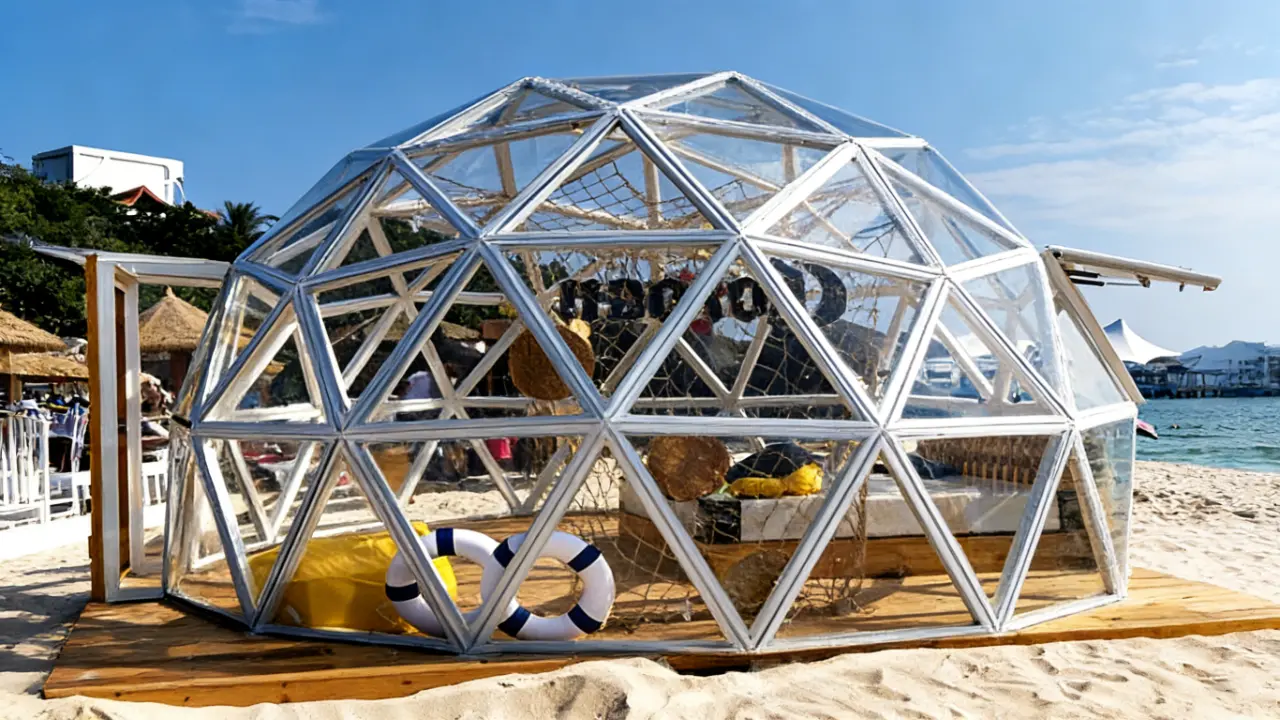 glass dome camping