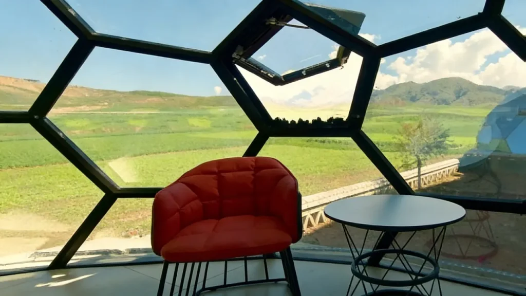 glass dome tent
