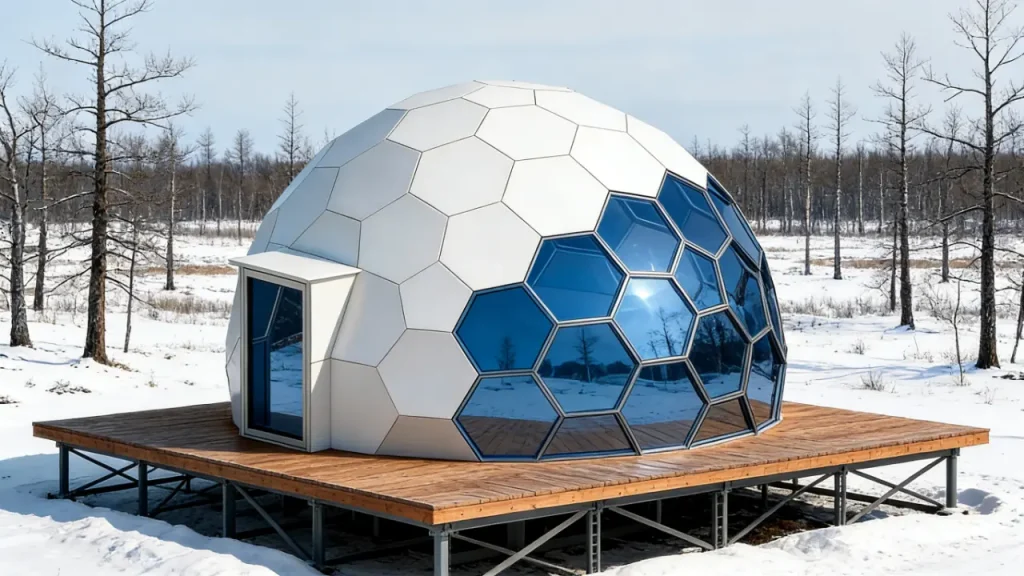 glass dome with wooden base