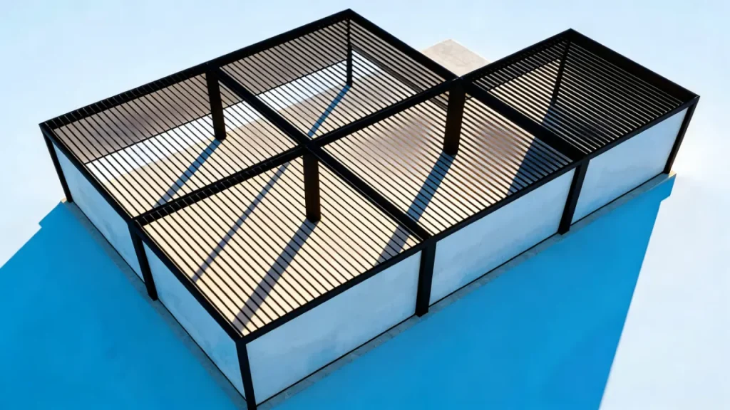 adjustable louvered aluminum pergola