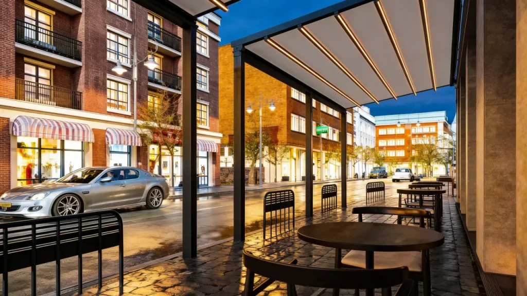 aluminium pergola with louvered roof