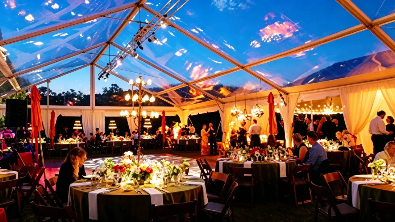 clear span frame marquee