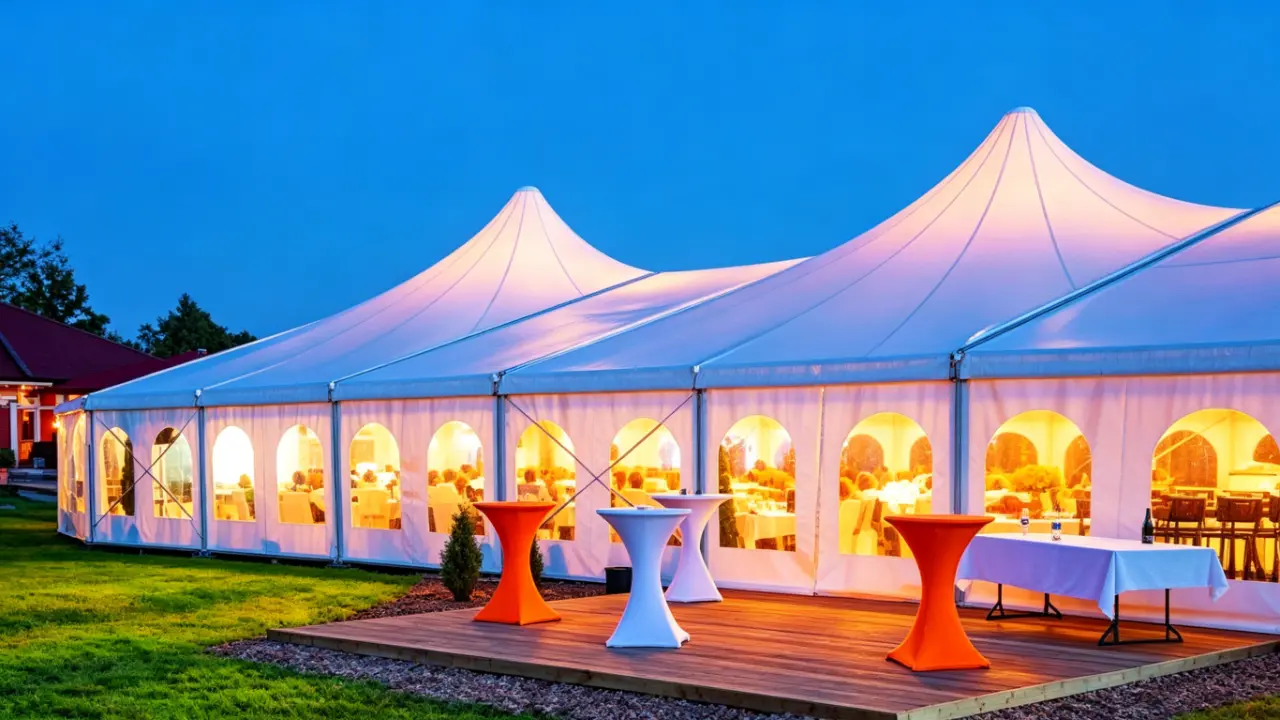 clearspan marquee wedding
