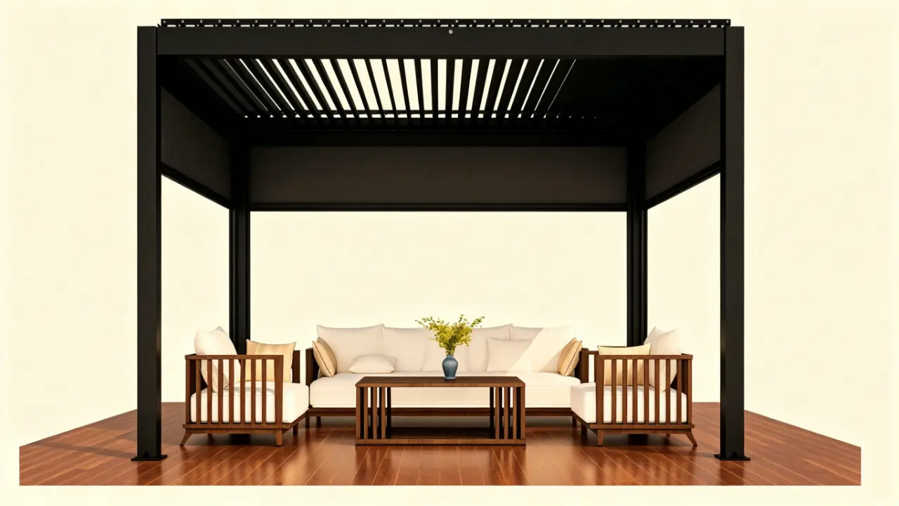 motorized aluminum pergola
