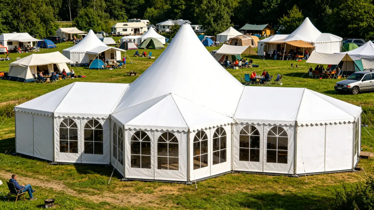 white pagoda tent